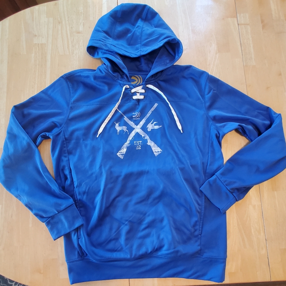Federal ammunition vibrant blue active sweatshirt hoodie
